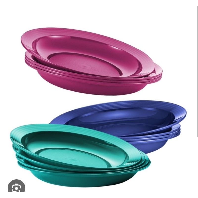 Tupperware จานเเละถ้วยกรูเม่ต์ สามารถอุ่นอาหารในไมโครเวฟได้ ขายเเบบเซต4ใบ และแยก1ใบ
