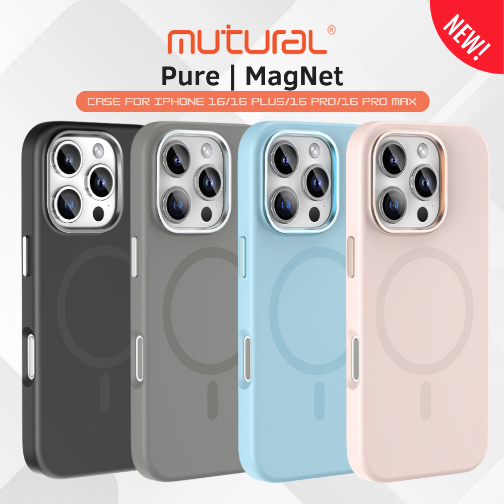 เคสโทรศัพท์มือถือ เคส มือถือMutural  Pure I Magnets Liquid Silicone Case เคส สำหรับ iPhone16 I 16Plu
