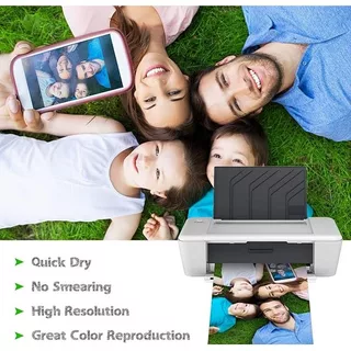 กระดาษโฟโต้ ผิวมันเงา กันน้ำ สำหรับ INKJET 5x7 นิ้ว (5R ) กระดาษปริ้นรูป GLOSSY PHOTO PAPER