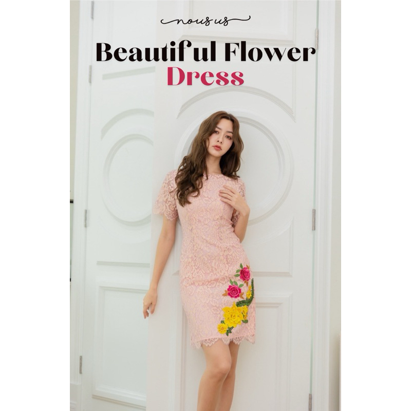 Beautiful Flower Dress ดีเทลดอกไม้