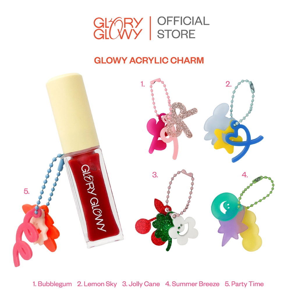GLORYGLOWY GLOWY ACRYLIC CHARM - พวงกุญแจอะคริลิคห้อยลิป
