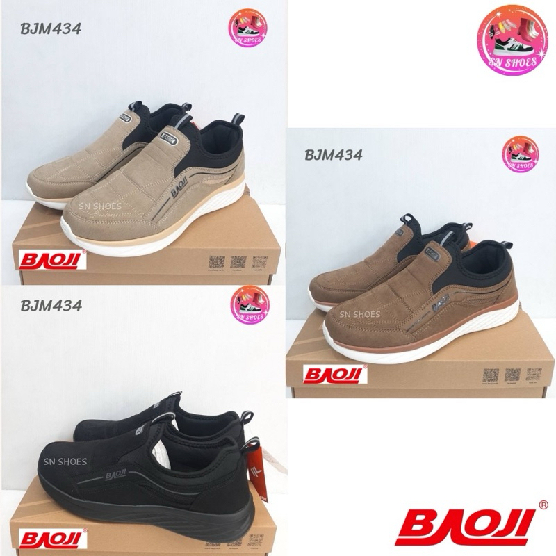 รองเท้าBAOJI เเท้100% BJM 434 รองเท้าใบผ้าผู้ชาย ไซร้ 41-45