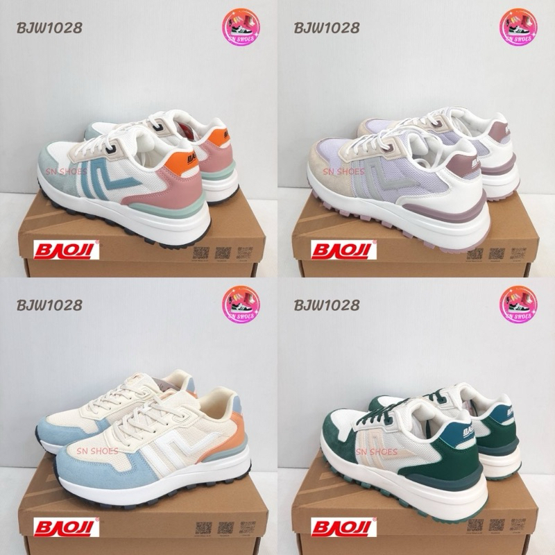 รองเท้าผ้าใบบาโอจิ BAOJI เเท้100% BJW 1028 รองเท้าผ้าใบผู้หญิง ไซร้ 37-41