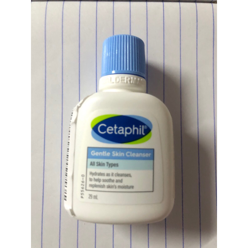 1ขวดCetaphil gentle skin Cleaner 29 ML สำหรับล้างหน้า ขนาดพกพา