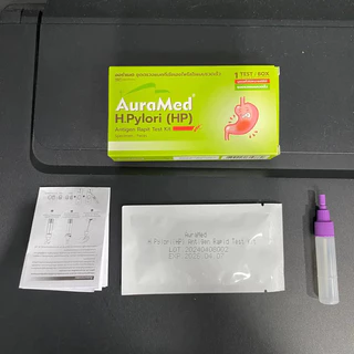 Auramed ออร่าเมด ชุดตรวจแบคทีเรียในกระเพาะอาหารH.Pylori(HP)แบบรวดเร็วคัดกรองมะเร็งลำไส้ลำไส้อักเสบ