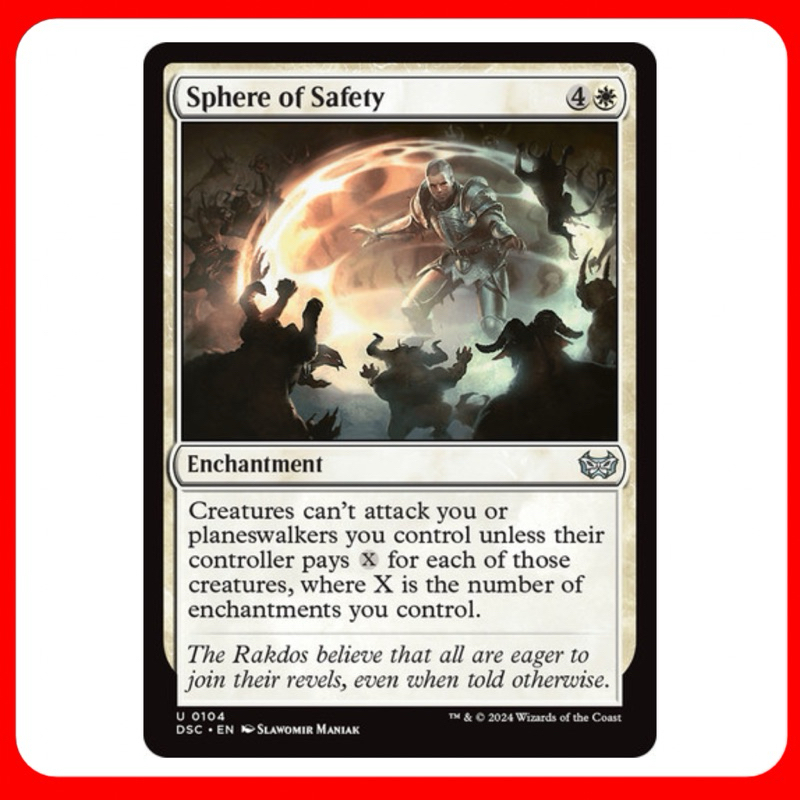 [MTG] Sphere of Safety [DSC] [WHITE] [UNCOM] [NORMAL] [ENG] (การ์ดเมจิค / Magic the Gathering) [EDH]