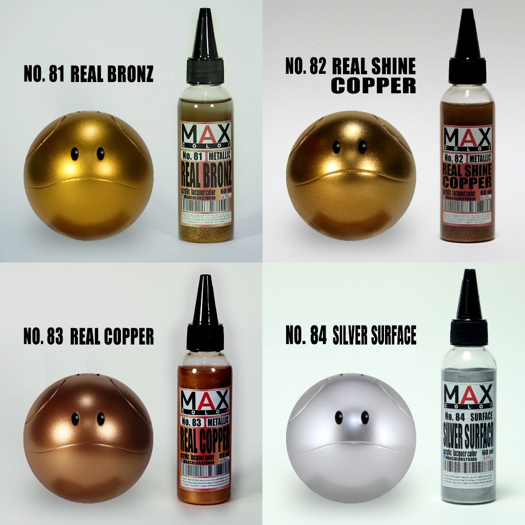 No81-No84 max color สีพ่นโมเดล กันดั้ม รถถัง อาร์ททอย พลาสติกโมเดล สีผสมสำเร็จพร้อมใช้งาน