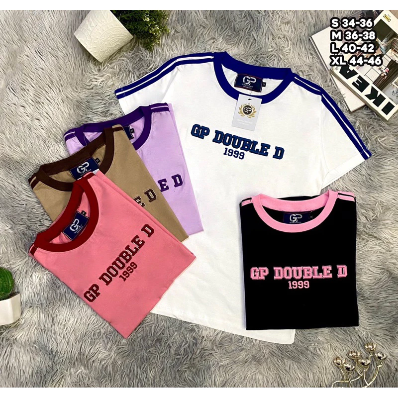 เสื้อยืดGPรุ่นแถบแขน ขายดี งานป้ายห้อยS-3XL ช/ญ ใส่ได้