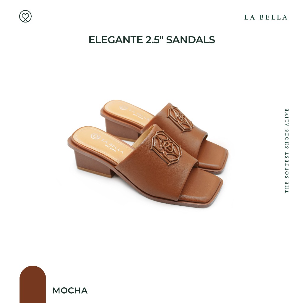 LA BELLA รุ่น ELEGANTE 2.5" SANDALS - MOCHA