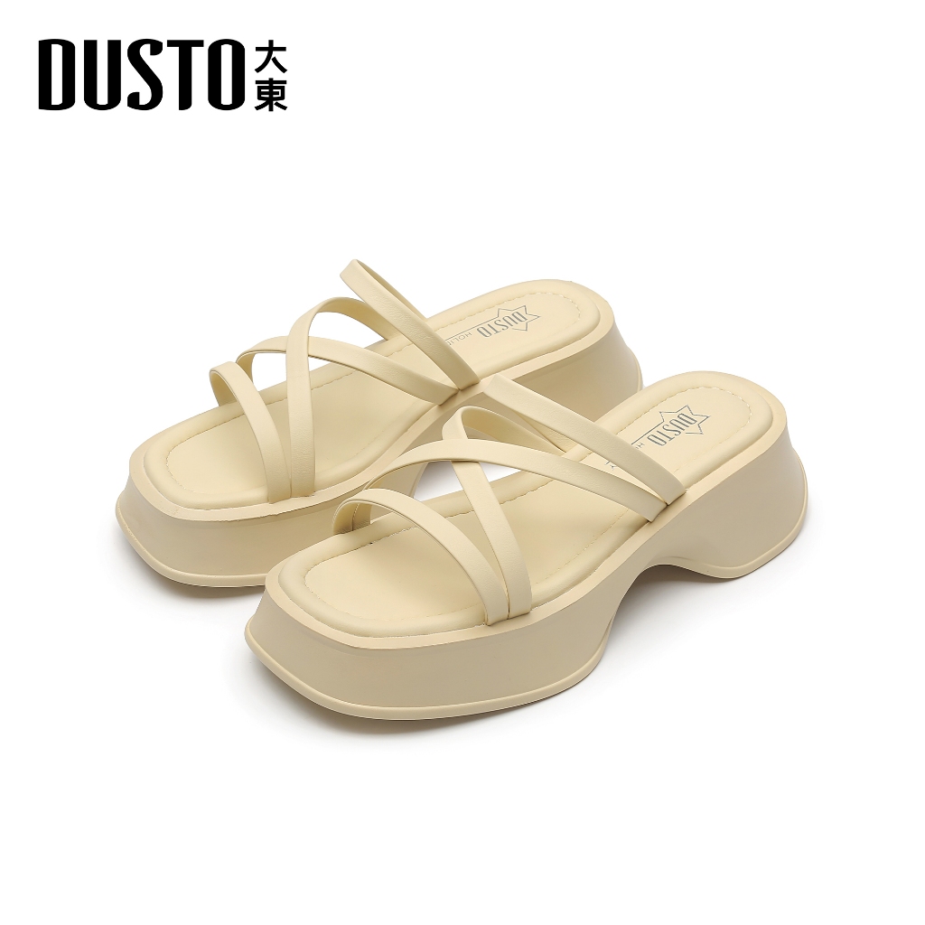 DUSTO รองเท้าเสริมส้น ฤดูกาล2025 เสริมส้น 3.5cm รุ่นพิเศษสีพาสเทลทันสมัยใหม่พื้นนุ่ม ใส่สบาย เพิ่มความเก๋สำหรับสาวๆ