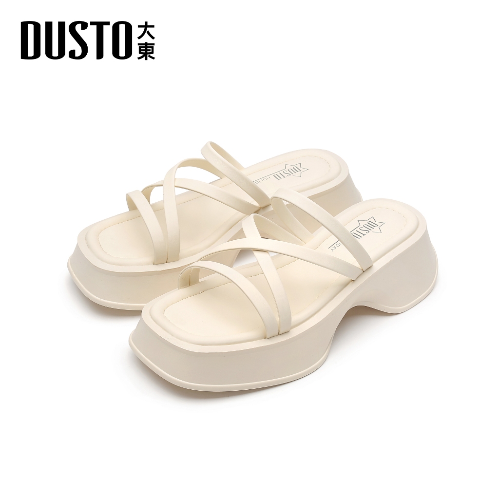 DUSTO รองเท้าเสริมส้น ฤดูกาล2025 เสริมส้น 3.5cm รุ่นพิเศษสีพาสเทลทันสมัยใหม่พื้นนุ่ม ใส่สบาย เพิ่มความเก๋สำหรับสาวๆ