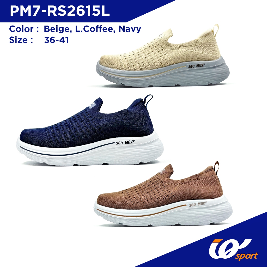 IQ SPORT รองเท้าผ้าใบผู้หญิงเพื่อสุขภาพ (Slip-On) รหัสPM7-RS2615L