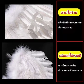 ✨COD✨ปีกขนขก ปีกนางฟ้าเด็ก พร็อพปาร์ตี้ ฮาโลวีน ของขวัญวันเกิด อุปกรณ์ประกอบฉากเวที（55/70cm)