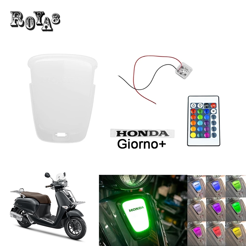Roya8 ฝาครอบพร้อมไฟ LED สำหรับ Honda Giorno  แบบเปลี่ยนสีไฟได้ 1ชุด พร้อมส่ง ของแต่งมอเตอร์ไซค์