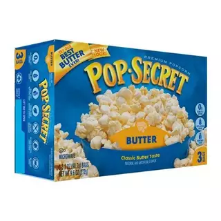 Pop Secret Microwave Popcorn ป๊อปซีเคร็ท ป๊อปคอร์น ไมโครเวฟ (1 กล่องมี 3/6/12 ซอง)