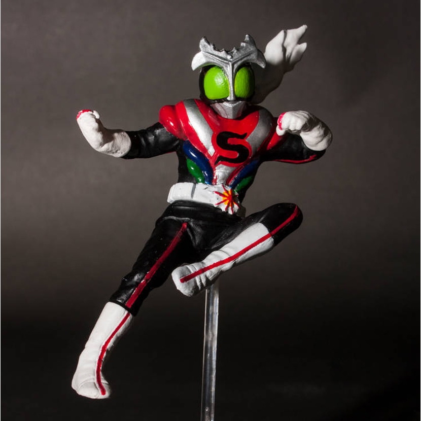 BANDAI : Kamen Rider Stronger Charge-Up (Kick pose with stand) - HG Series Kamen Rider 21 - งานแท้ ม