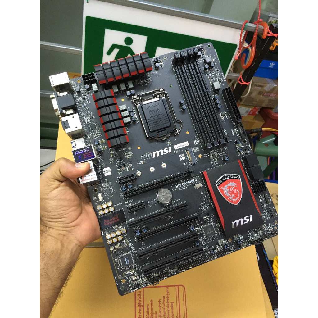 เมนบอร์ด MSI H97 Gaming3 LGA 1150 บอร์ดอย่างเดียว มือสองมีผลเทส