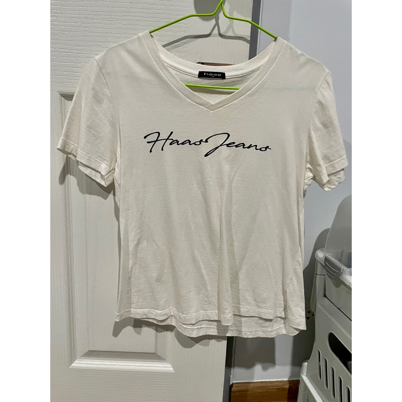 แท้ 💯เสื้อยืดสีขาว hass size SM