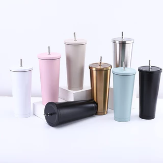 แก้วน้ำ750ml เก็บความร้อน-เย็นสแตนเลส 304