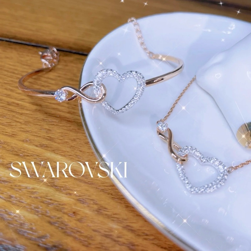 พร้อนส่ง ของแท้ set สร้อยข้อมือ Swarovsk Hyperbola Infinity Love