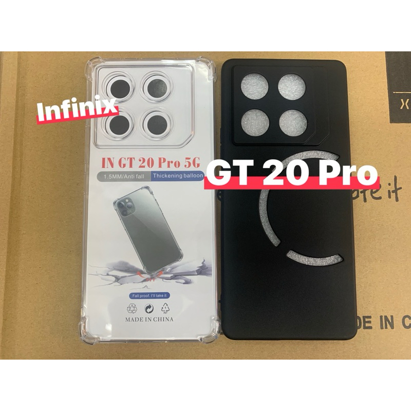 ​พร้​อมส่งใน เคสดำทึบ เคสใสกันกระแทกคลุมกล้อง For​ Infinix GT 20 Pro 5G
