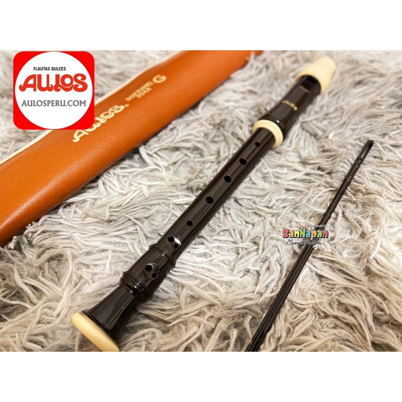 Aulos Recorder ขลุ่ยสากล มือสอง สีน้ำตาลเข้ม สภาพสวยใหม่ ไม่มีตำหนิ