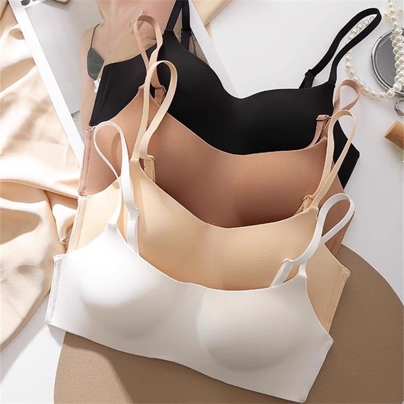 ส่งไวจากไทย bra ชุดชั้นในไร้รอยต่อ บราแฟชั่น บราสตรี ไม่มีโครงรวบ บาง ใส่สบาย ระบายอากาศได้ดี สายสะพายไหล่ปรับได้