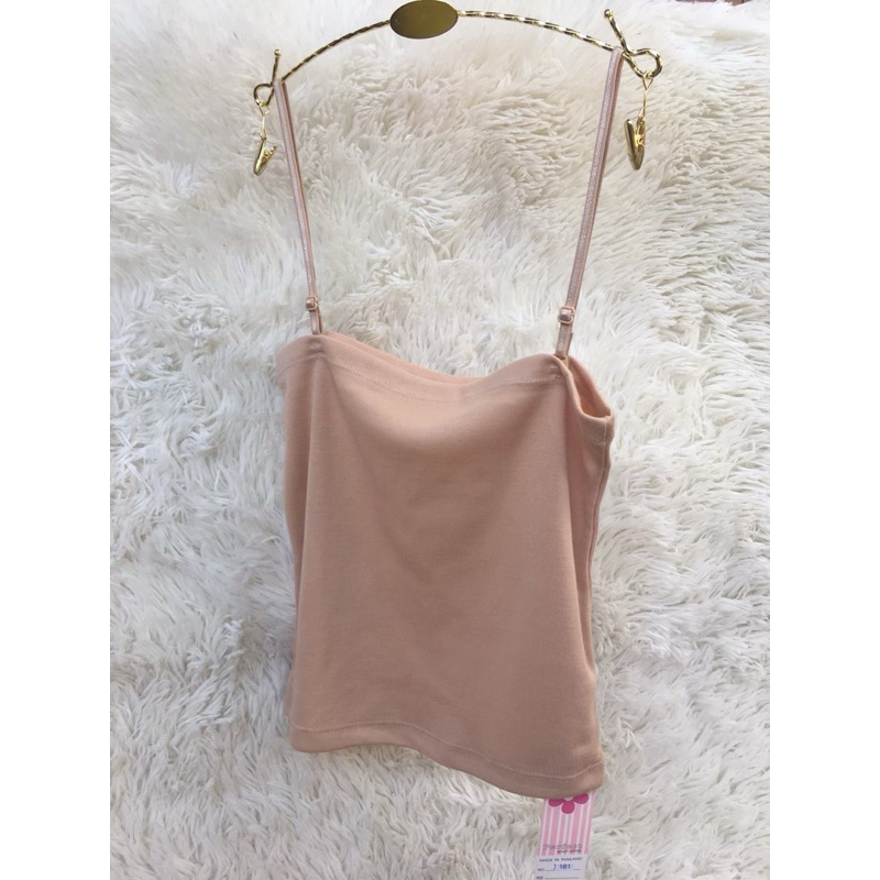 💕161 ซับในสายเดี่ยว ทรงเกาะอก แบบสั้น ถอดสายปรับสายได้ ฟรีไซส์ - รูปที่ 2