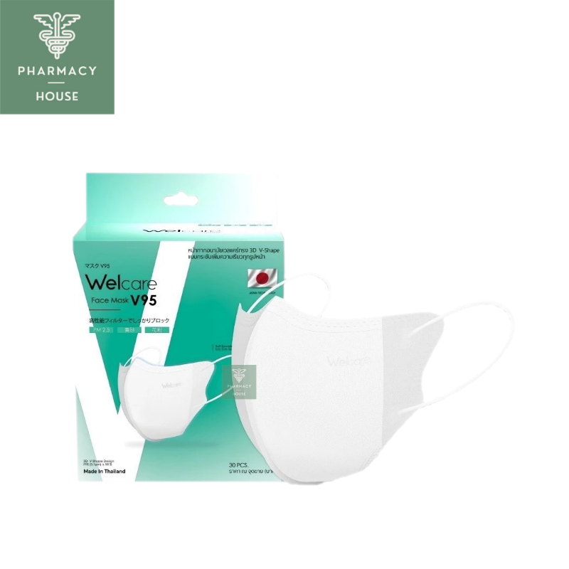 Welcare หน้ากากอนามัย / Welcare V95 กล่องละ 30 ชิ้น