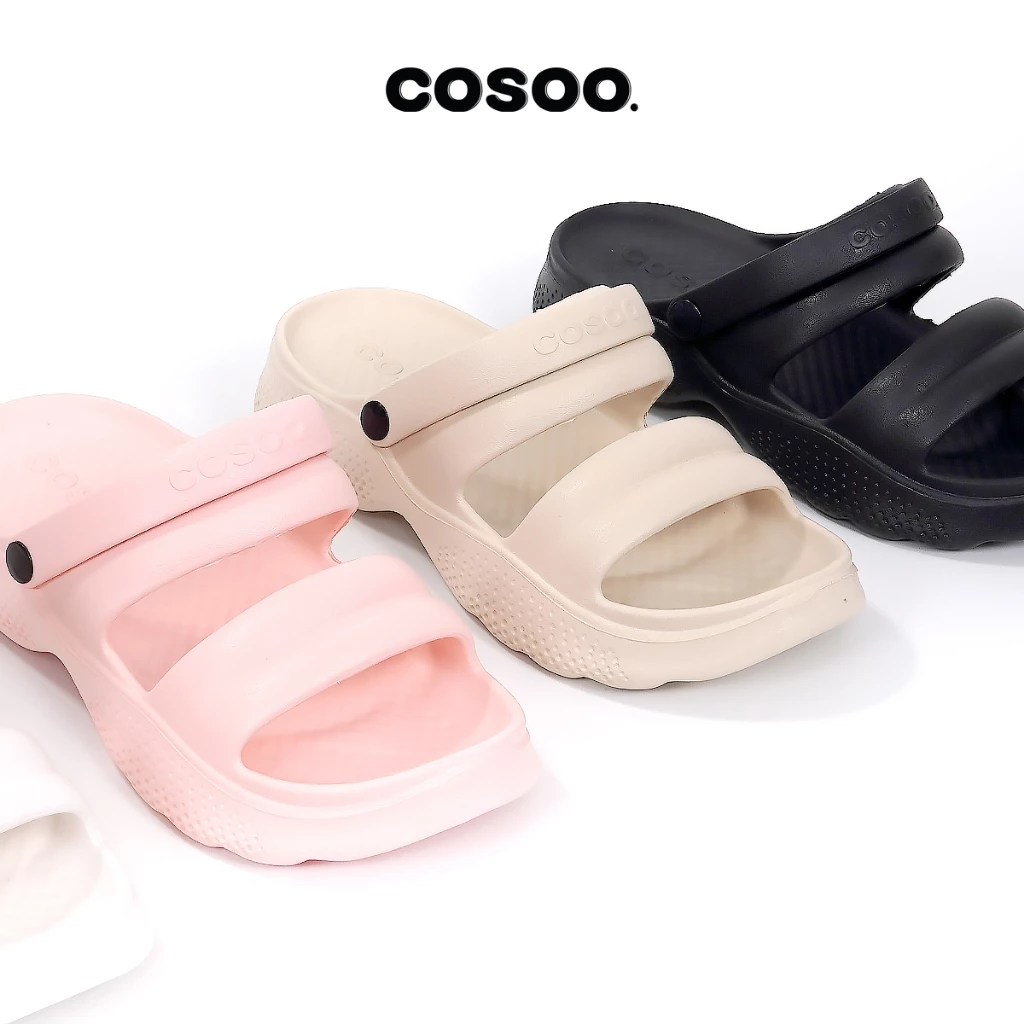 COSOO รองเท้าผู้หญิง รองเท้าแตะ รองเท้าแตะรัดส้น รองเท้าแฟชั่น สายคาด นุ่มสบายเท้า พื้นหนา กันลื่น รุ่น CS-L03