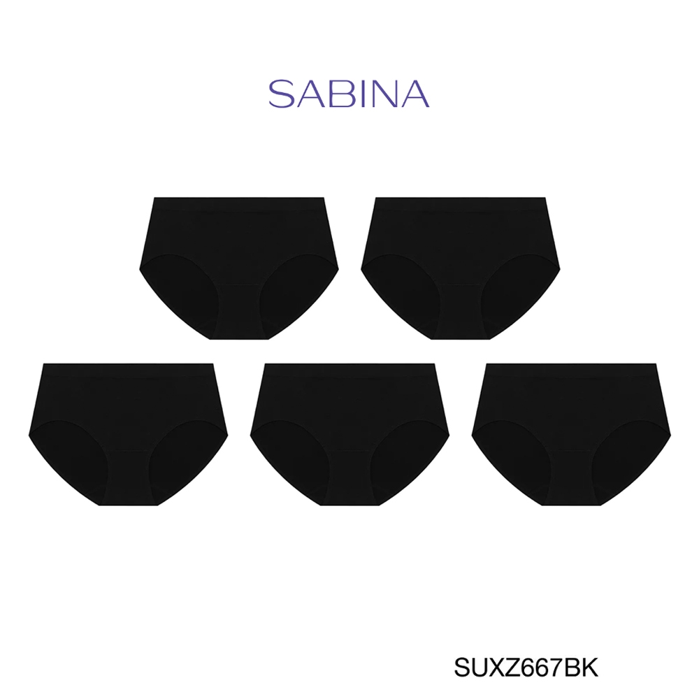 Sabina กางเกงชั้นใน (Set 5 ชิ้น) รุ่น Panty Zone รหัส SUXZ667BK สีดำ