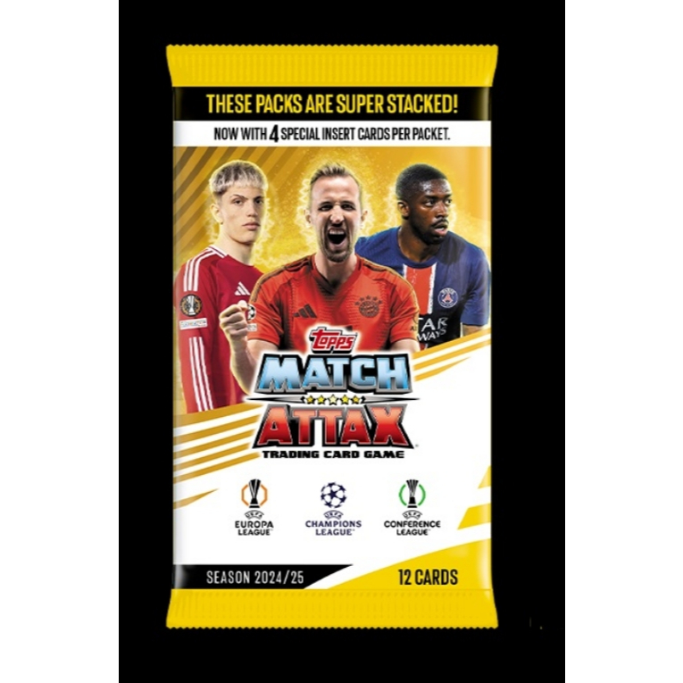(ของแท้ 100%) การ์ดฟุตบอลแมตช์แอทแทค Topps Match Attax 24/25 รุ่น 12 การ์ด