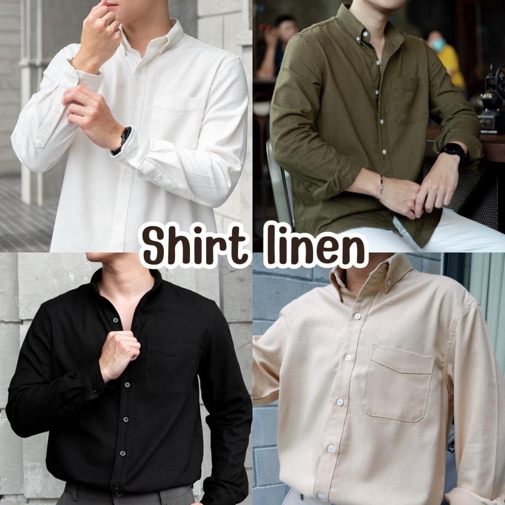 WELL เสื้อเชิ้ตลินิน ใส่สบาย เกรดพรีเมียม (มีส่งด่วน 1 วันถึงกทม)