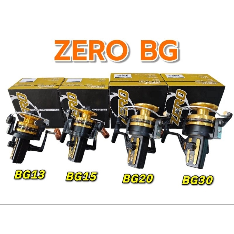 ฺรอกตกปลา BG ZERO 13,15 มือหมุนแบบเกลียว​ สีดำสปูนทอง ลูกปืน 5+1 บอดี้อลูมิเนียมทั้งตัว แข็งแรงทนทาน