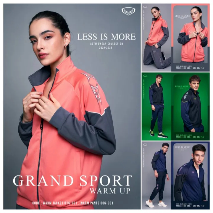 GRAND SPORT เสื้อวอร์มพิมพ์ไดเร็กไหล่ รหัส : 016381