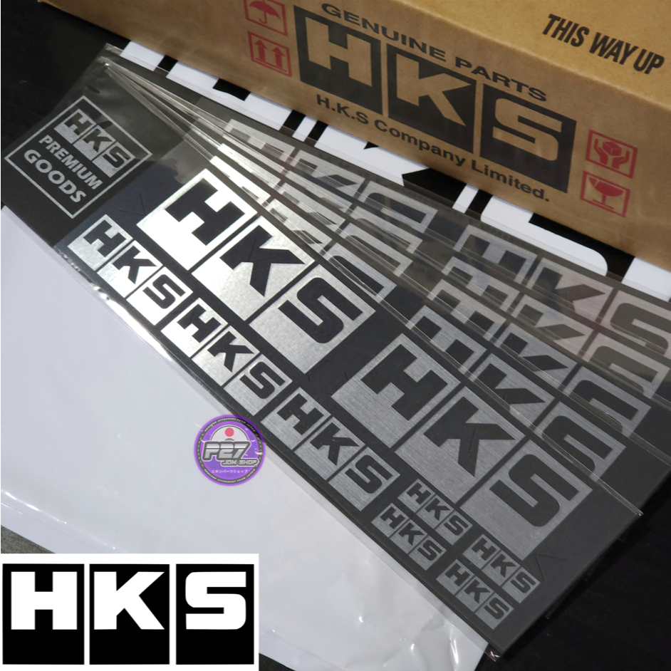 🎌แท้🎌 สติ๊กเกอร์ ชุด9ชิ้น HKS LOGO STICKER METAL TYPE สินค้าแท้ นำเข้าจากประเทศญี่ปุ่น