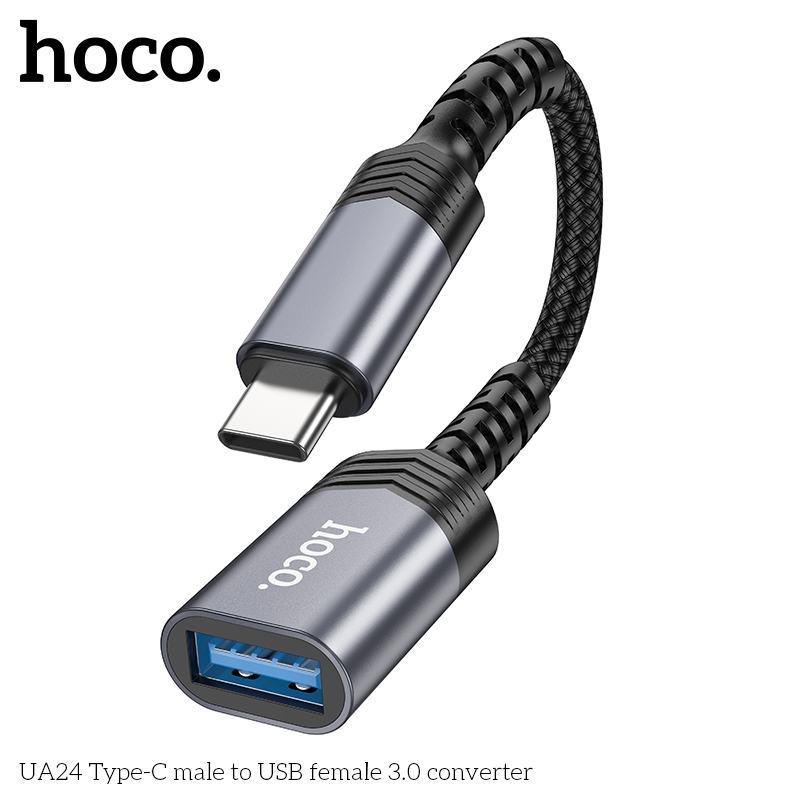 ตัวแปลงสายชาร์จ HOCO UA24 OTG Adapter สายแปลงสำหรับ iOS/Type-C to USB 3.0/2.0 รองรับการโอนถ่ายข้อมูล