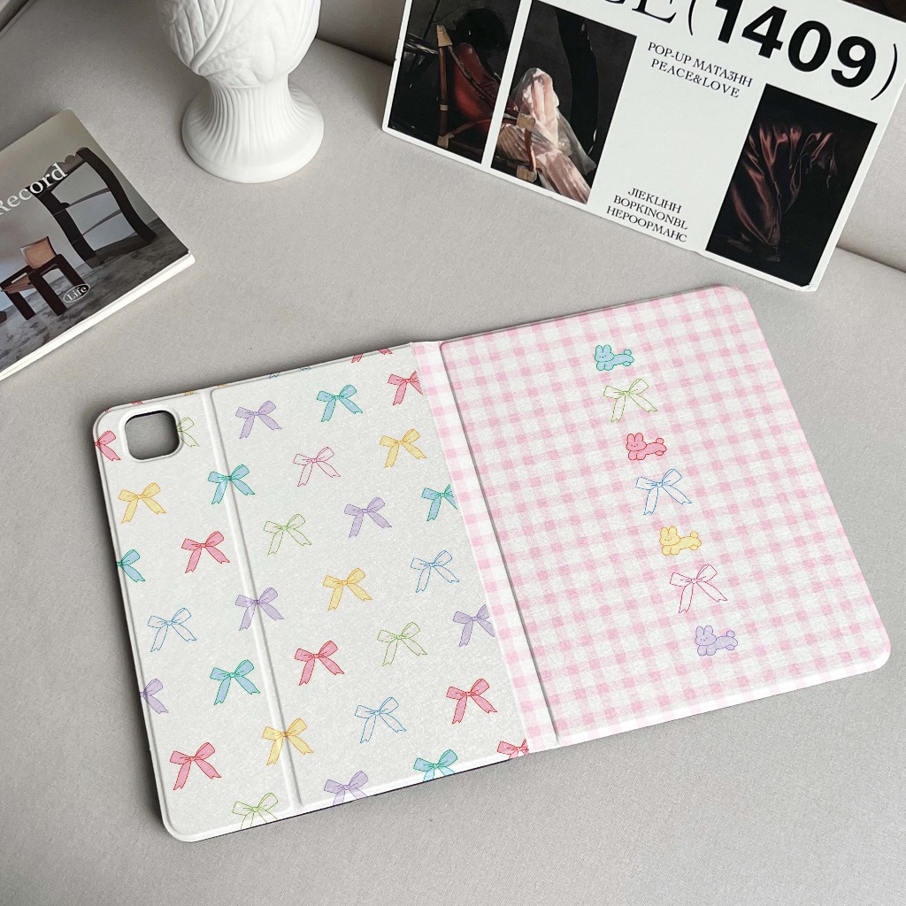 จัดส่งทันที เคสไอแพด กระต่าย Gen9/8/7 10.2 Air6 11 Gen10 Pro11 2024 bow-knot เคสipad Gne6/5 mini7