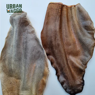หูวัวอบแห้ง จากธรรมชาติ 100% ไม่ฟอกสี ไม่ใส่สารกันเสีย Dehydrated Cow Ear (whole) Urban waggo