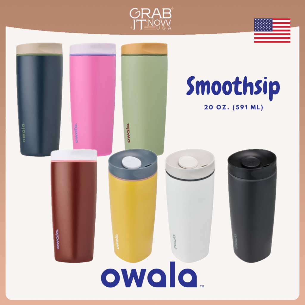 Pre 💖 Owala SmoothSip® 20oz. ของแท้ จากอเมริกา สีน่ารัก แก้วกาแฟ แก้วพกพา แก้วเก็บความเย็น