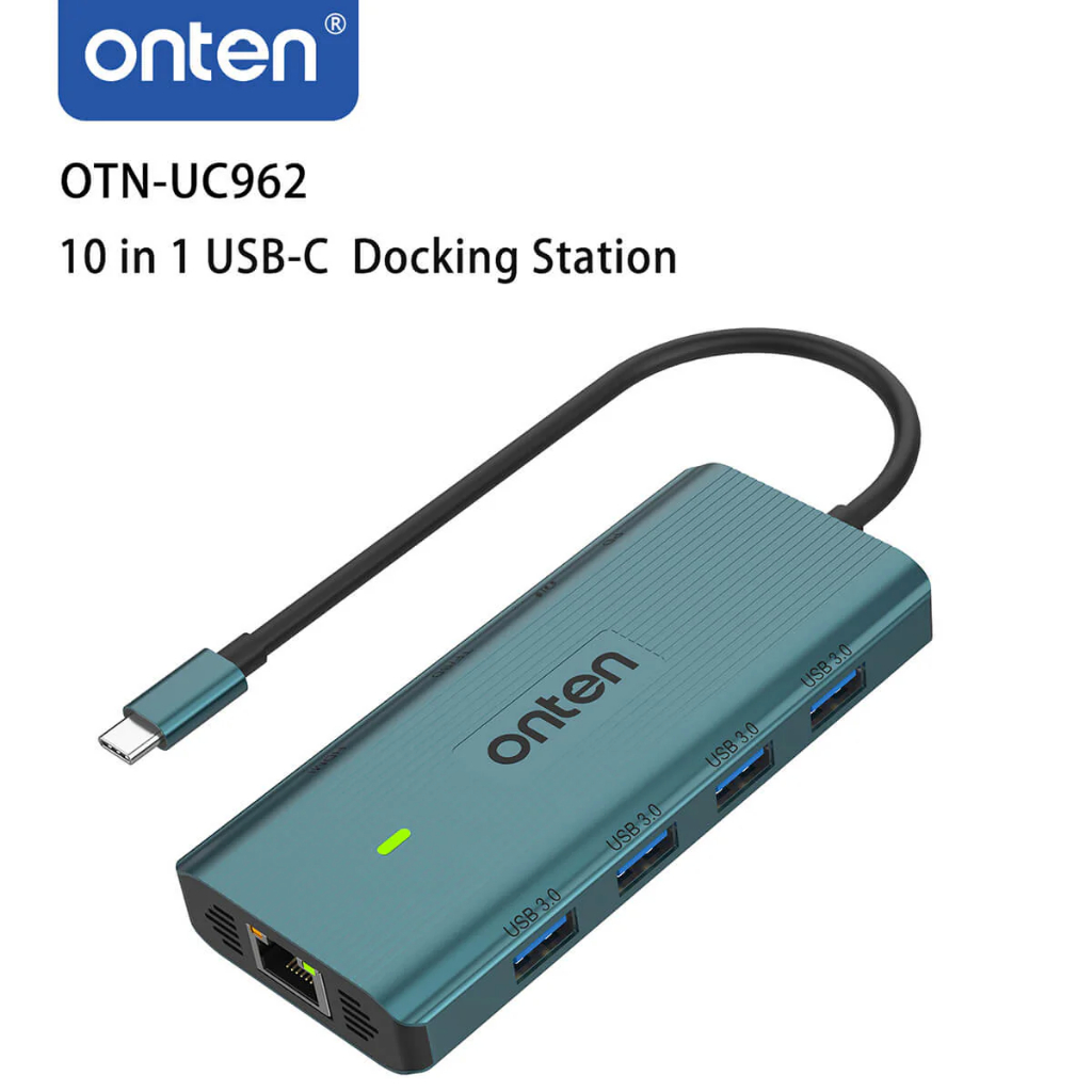 Onten UC962 10 in 1 USB-C Multi-Function Docking Station
