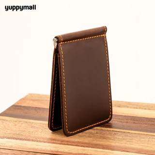 Money Clip กระเป๋าสตางค์ มันนี่คลิป หนังวัวแท้ 100% กระเป๋าใส่บัตร หนีบแบงค์ ผลิตจากโรงงานไทย
