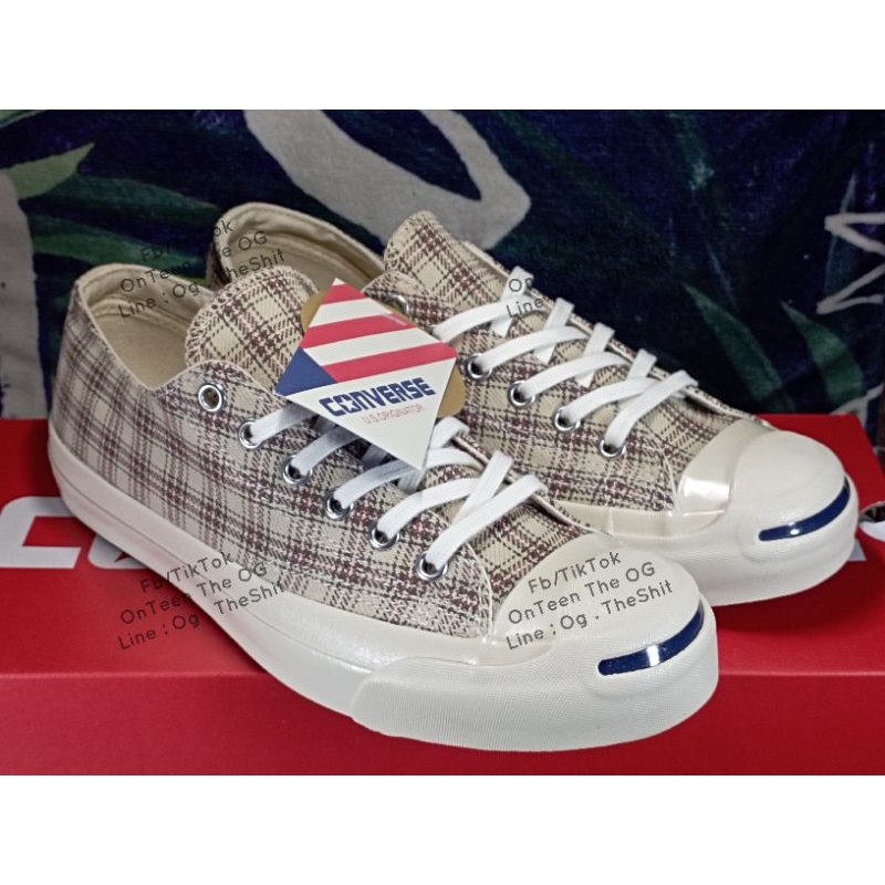Converse Jackpurcell ⛩️ Beige⛩️  🇯🇵🇯🇵Japan Edition 🇯🇵🇯🇵⚡⚡ขายในญี่ปุ่นเท่านั้น