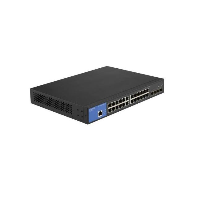 LINKSYS รุ่น LGS328MPC L2 SMART SWITCH, 24-PORT + 4-SFP+ 10GBPS, POE 410W BUSINESS GIGABIT SWITCH