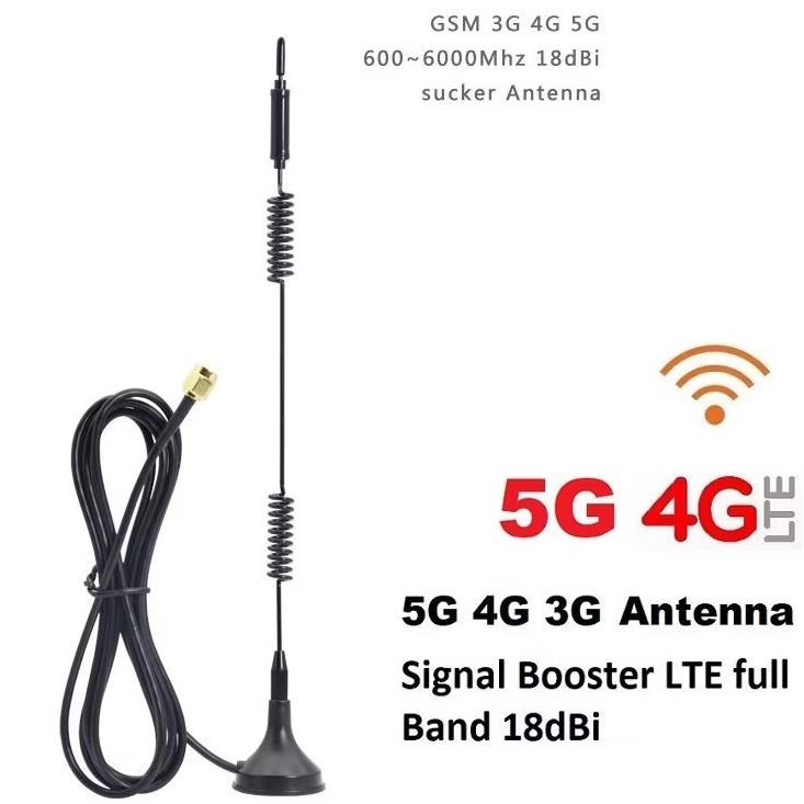 เสาอากาศ 5G 4G 3G SMA Port Router Signal Booster LTE full Band 600-6000MHz 18dBi 2G 3G 4G LTE Magnetic Antenna