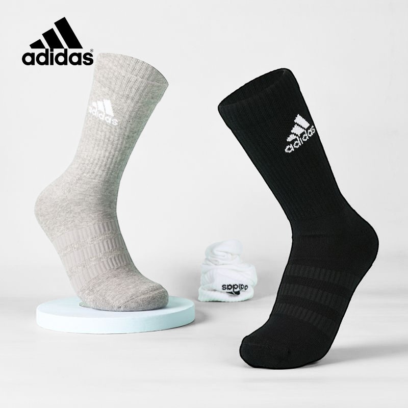 ADIDAS ท่อยาว ถุงเท้าแฟชั่น ถุงเท้าวิ่ง ถุงเท้ากีฬา ผ้าฝ้าย แบบหนา ใส่สบาย สําหรับผู้ชาย และผู้หญิง