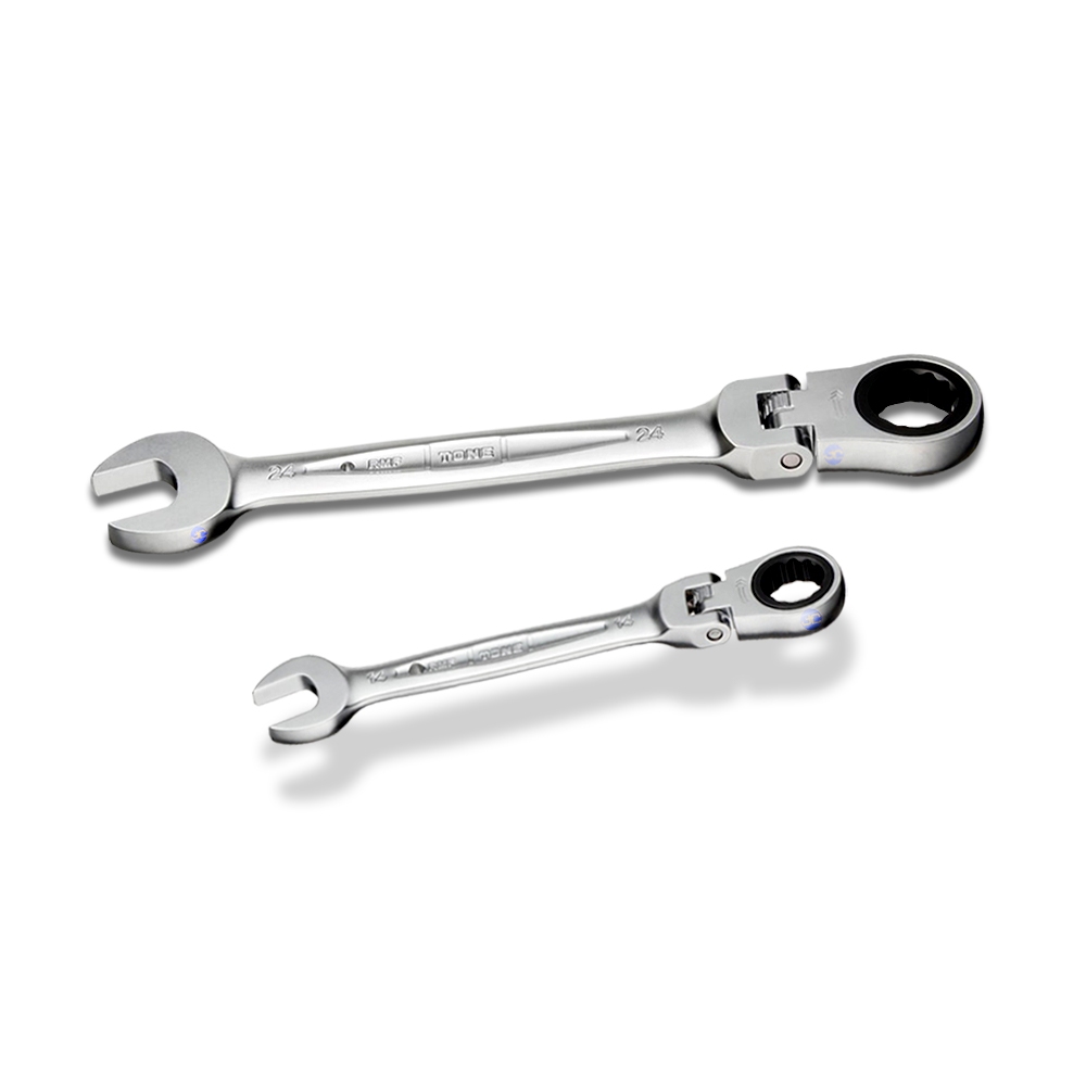 TONE ประแจปากตายข้างแหวนฟรีหัวงอ ขนาด 7-24 มิล รุ่น RMF - Ratchet Ring Wrench Individual SizeFlex Head Model RMF