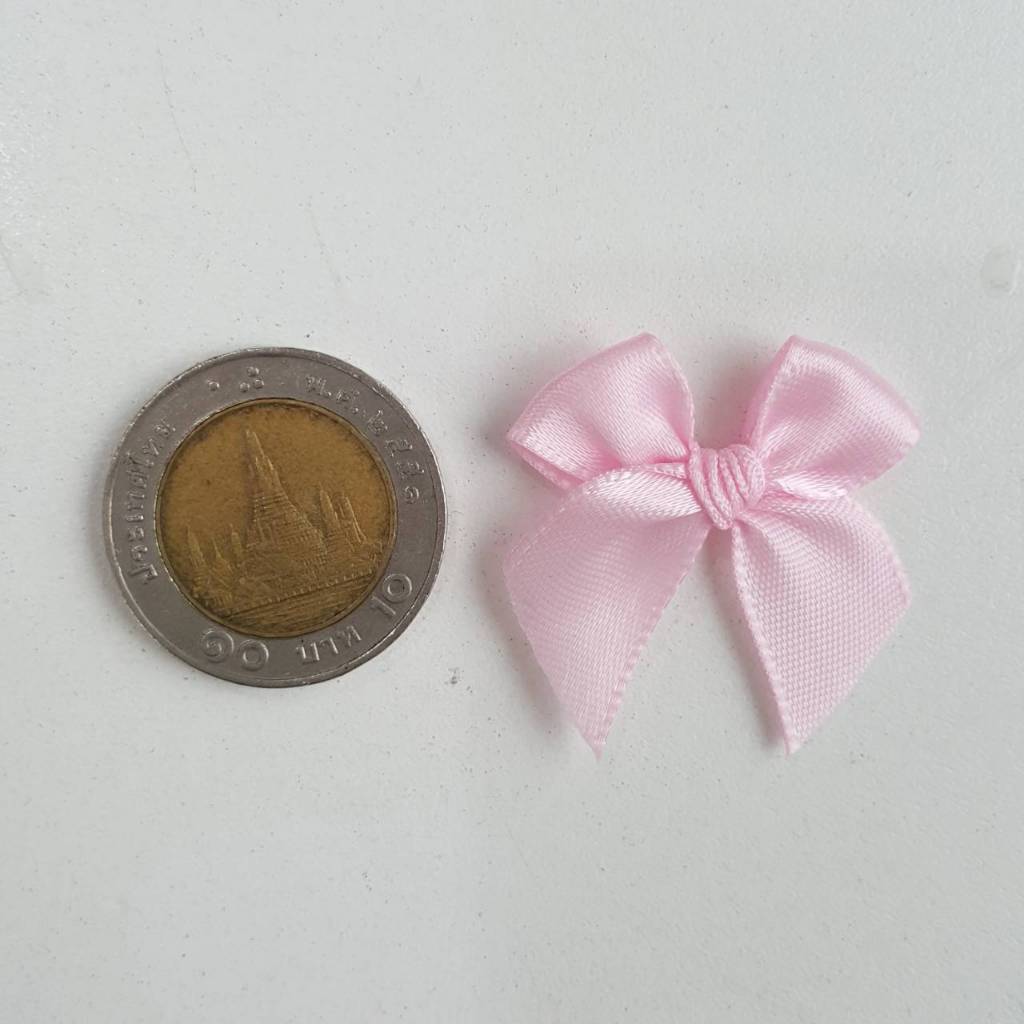 โบว์จิ๋ว โทนน้ำตาลโบว์ผ้าซาตินหน้ากว้าง 12-13 มม. แพ็คละ 50/100 ชิ้น โบว์ติดของชำร่วย - รูปที่ 3