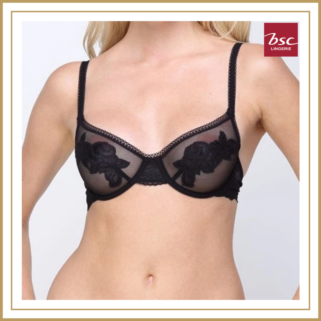 BSC Lingerie ชุดชั้นในลูกไม้เซ็กซี่ มีโครง ผ้าซีทรู มีให้เลือก 4 สี - BB1453_R25