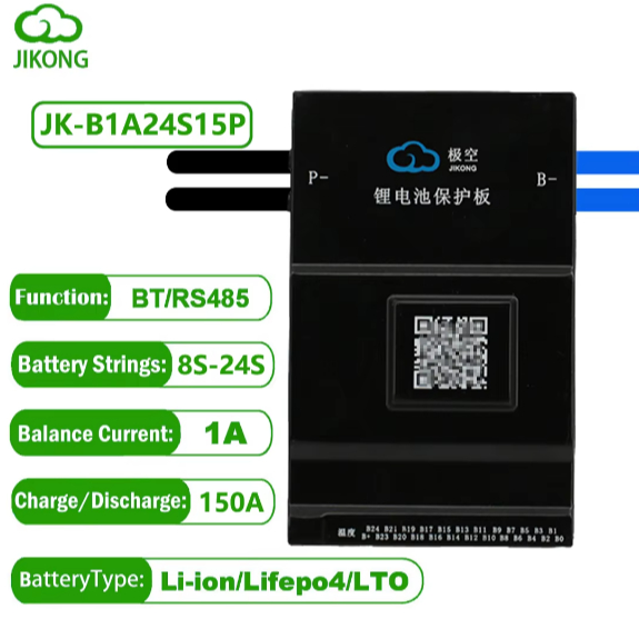 JK Smart BMS  Jk-b1a24s-15p  150A OR New DIY LiFePO4 LTO Lithium ion IOSAndroid Bluetooth APP